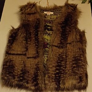 Mossimo Supply Co. Faux Fur Vest in Brown and Black